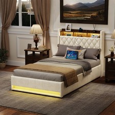 Polsterbett Doppelbett mit LED