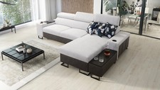 Ecksofa mit Schlaffunktion Melanie I Maxi L-Form Sofa mit Bettkasten Modern 26