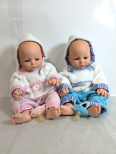 Puppe Babypuppe Zwillinge   Mädchen  & Junge Vinyl 35cm Puppensammler F14