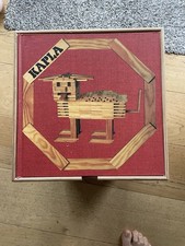 KAPLA Ersatz Holzbausteine 120 Steine mit Holzkiste + Kunstbuch G51425