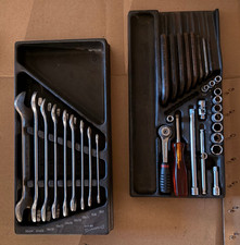 2x Facom Modul mit 1/4" Steckschlüsselsatz und Gabelschlüssel Set Einlage