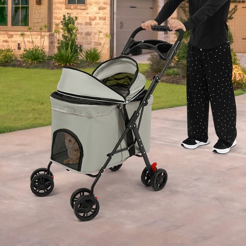 Klappbarer hundewagen mit - klappbarer,