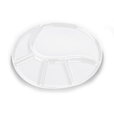 KELA Fondue-Teller VRONI Abteil-Teller oval Keramik weiß