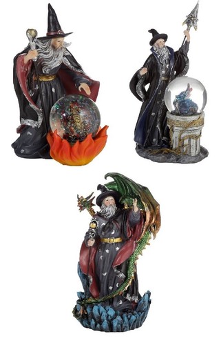 Deko figur zauberer drachen - 1,