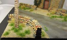 1:72 Diorama: 3 verschiedene unbemalte Mauerteile, Bruchstein / Feldsteinmauer