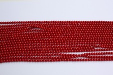 4 mm L: 40 cm AAA Strang Perle Schmuck Perlenkette Halsketten Collier Koralle mn