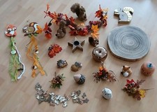 Herbst Deko Konvolut Eichhörnchen Fuchs Igel Eule Streudeko Hängedeko Halloween 