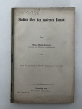 Hans Gerschmann - Studien über den modernen Roman.   Königsberg, Hartung 1894