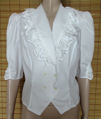 Weisse trachtenbluse spitze - trachtenbluse,