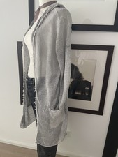 BETTER RICH ? lässige STRICKJACKE Gr L (wie 42/44) GRAU Oilwashed FRANSEN