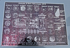 KETTENSCHLEPPER KETTENRAUPE DEUTZ  DK 75 SCHMIERPLAN BLECHSCHILD ORIGINAL  21x30