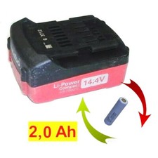 Akkureparatur Zellentausch Metabo Akku 14,4 V  Li Power 6.25467  mit  2,0 Ah 