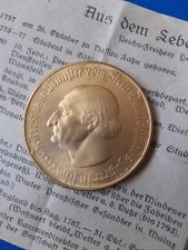 Münze 10000 Mark Provinz Westfalen 1923 Freiherr Stein im Etui + Beischrift vzgl