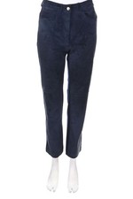 CONFORT ABSOLU PARIS Skinny-Hose Echt-Pelz-Besatz T 2 = D 38 dunkelblau