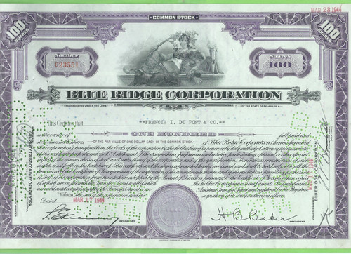 Blue ridge corporation 1944 - ridge,