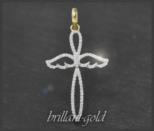 Kreuz anhänger mit 37ct - kreuz, 0,37ct