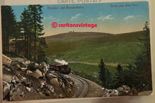 Bocken und Brockenbahn Harz Postkarte AK 1911 gelaufen