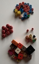 Wunderschöne bunte verschiedenförmige Holzperlen in div.Größen - Holz Perlen #45