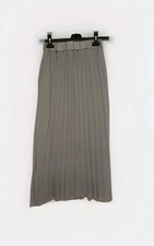 Sublevel Rock Gr. S M Damen Faltenrock grau midi elastischer Bund - B2