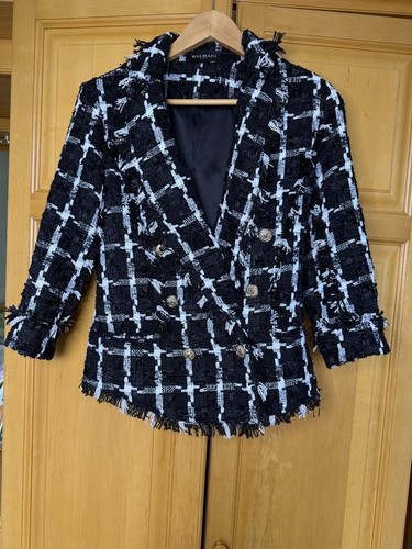 Women balmain blazer white - balmain,