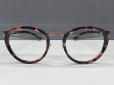 ic Berlin Brille Herren Damen rund rosa braun havanna Lynda NP499€ Federstahl