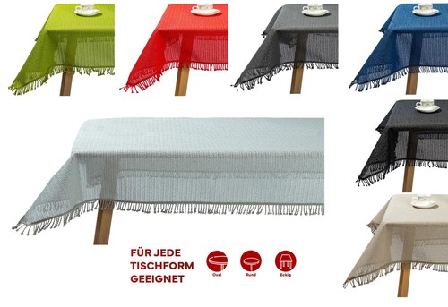 Gartentischdecke mit fransen - gartentischdecke,