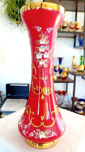 Große glas vase moser - große,