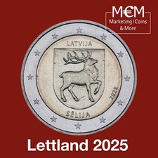 ### 2 EURO LETTLAND 2025 REGIONEN LETTLANDS SELIJA ###