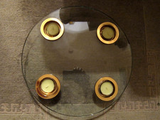 PartyLite Adventkerzenhalter P8309, Glamour Gold Golden Glamour Glas  & Messing