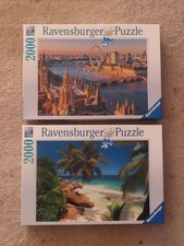 2x Ravensburger Puzzle - je 2000 Teile - London + Seychellen - komplett