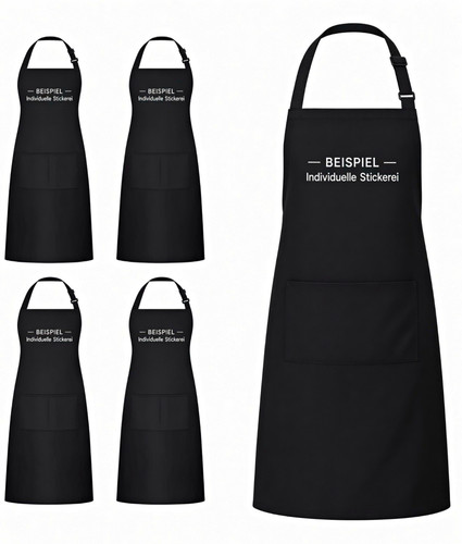 Schwarze küchenschürze 4er - küchenschürze,