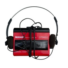 Watson Kassettenrekorder CR5004 Mit Kopfhörer Rot Kassettenspieler