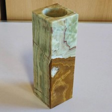 Vintage Onyx Marmor Vase Grün