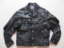 Levi's Herren Jacke Lederjacke Gr. L, Schwarz ! Echt-Leder Jeansjacke Gefüttert!