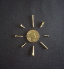 MINI HOLZSCHRAUBEN MESSING 1,6/2,0 /2,5 /3,0 /3,5 MM DIN 97 MIT SCHLITZ SENKKOPF