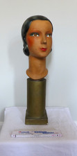 Alte Art Déco 1920 SIEGEL nostalgische Schaufensterpuppe Büste (Kopf) Deko