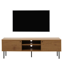 B-Ware TV-Rack MCW-N78, Lowboard skandi Stil Metall Holz 50x150x40cm, natur