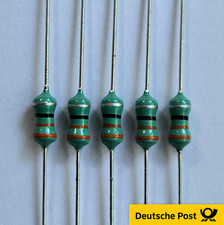 5x Induktor Drossel Spule, 1 uH - 4,7 mH, 1/2 Watt, Induktivität, 0410 µH axial