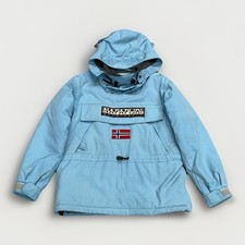 Napapijri Skidoo Cordura Teflon blau Ski Stepp gefüttert Jacke Mantel Herren Smock S