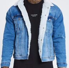 Legend London Herren Jeans Jacke Gefüttert NEU WINTERSALE %- Blau *L*