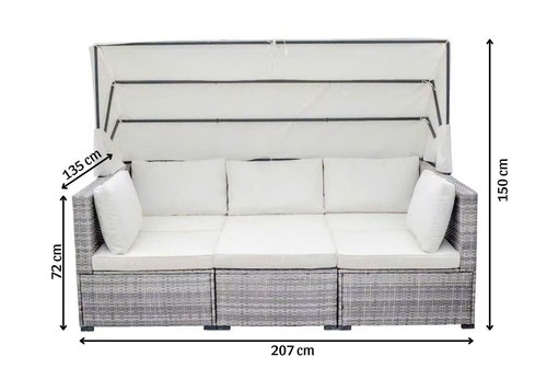 Rattan lounge set nola - lounge, nola,dach