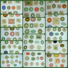 ⚜️ 140 STÜCK  ⚜️ Siegelmarken Vignetten Konvolut Sächsisch Königreich Sachsen ⚜️