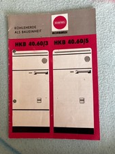 DDR Bedienungsanleitung Kohle-Beistellherd Glutos HKB 40.60/3 HKB 40.60./5