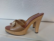 Sexy holz pantoletten high - pantoletten,