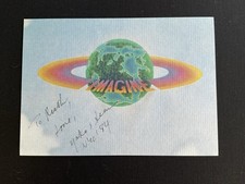 Yoko Ono signed card  1984 to