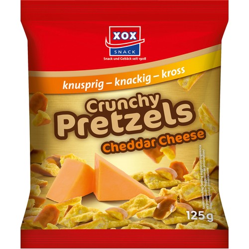 Xox crunchy pretzels cheddar - xox,