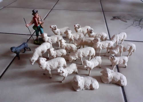 Schafherde mit schäfer grippe - schäfer,