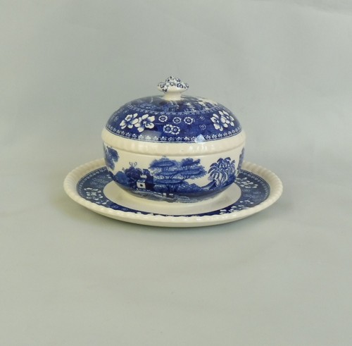 Blue tower spode - v.,