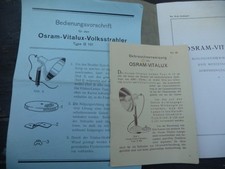 OSRAM Vitalux Leuchte zur Anwendung durch Lichtherapie um 1930 Volksstrahler