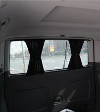 Maß Gardinen für Mercedes Vito W638 Gardine nur für die HECKKLAPPE Schwarz